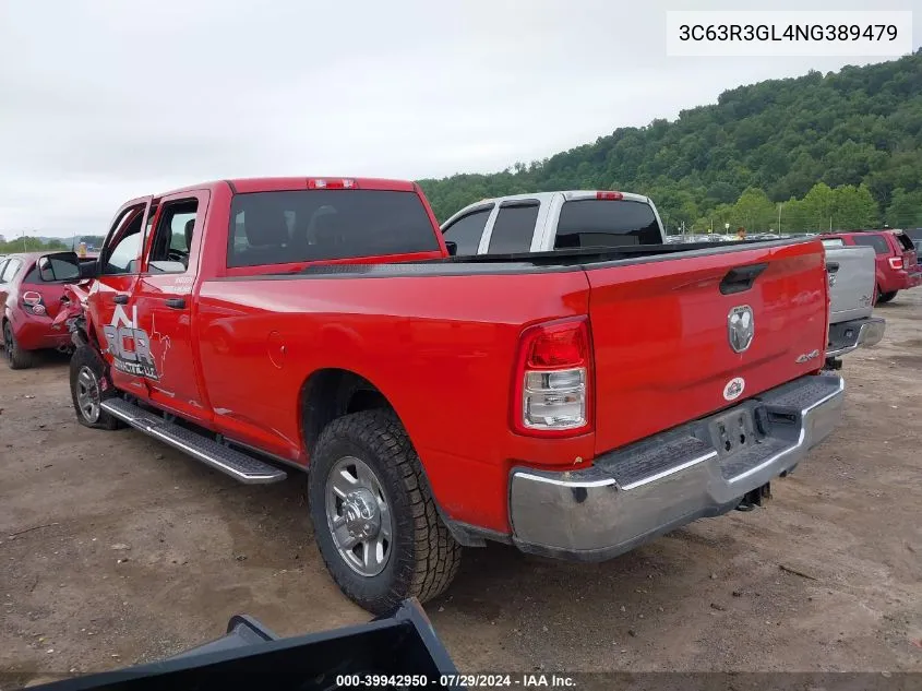 2022 Ram 3500 Tradesman 4X4 8' Box VIN: 3C63R3GL4NG389479 Lot: 39942950