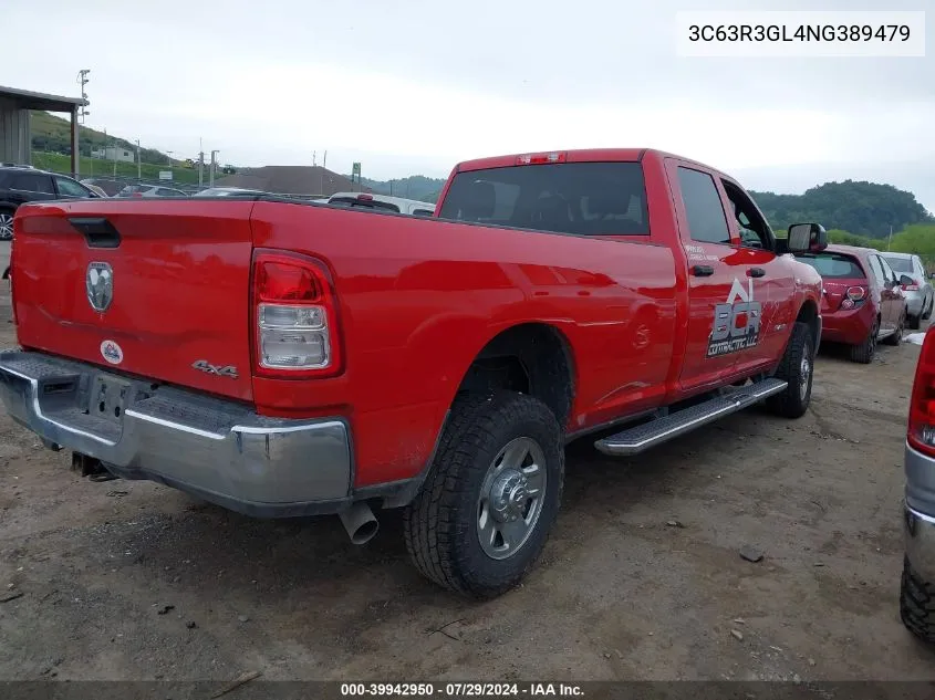 2022 Ram 3500 Tradesman 4X4 8' Box VIN: 3C63R3GL4NG389479 Lot: 39942950