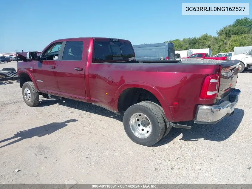 2022 Ram 3500 Laramie 4X4 8' Box VIN: 3C63RRJL0NG162527 Lot: 40118691