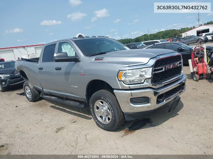 2022 Ram 3500 Tradesman 4X4 8' Box VIN: 3C63R3GL7NG432762 Lot: 40273003