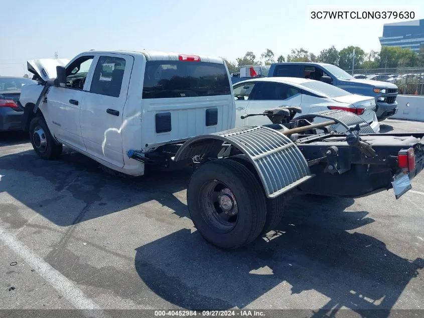 2022 Ram 3500 Chassis Tradesman/Slt/Laramie/Limited VIN: 3C7WRTCL0NG379630 Lot: 40452984