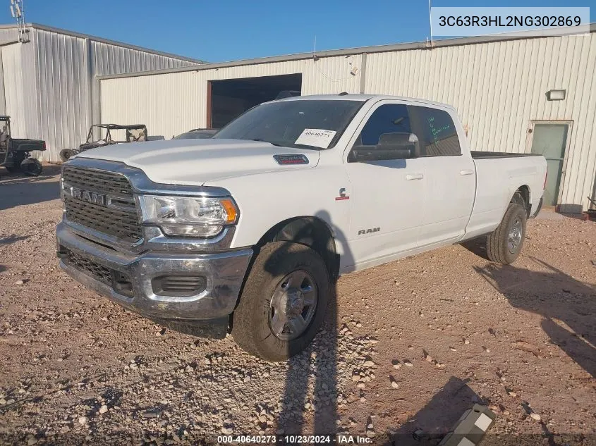 2022 Ram 3500 Big Horn 4X4 8' Box VIN: 3C63R3HL2NG302869 Lot: 40640273