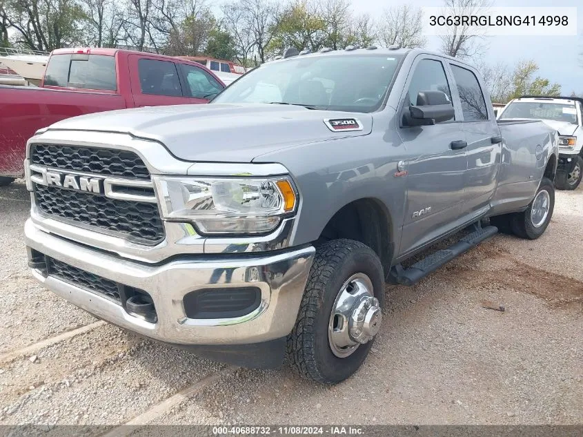 2022 Ram 3500 Tradesman 4X4 8' Box VIN: 3C63RRGL8NG414998 Lot: 40688732