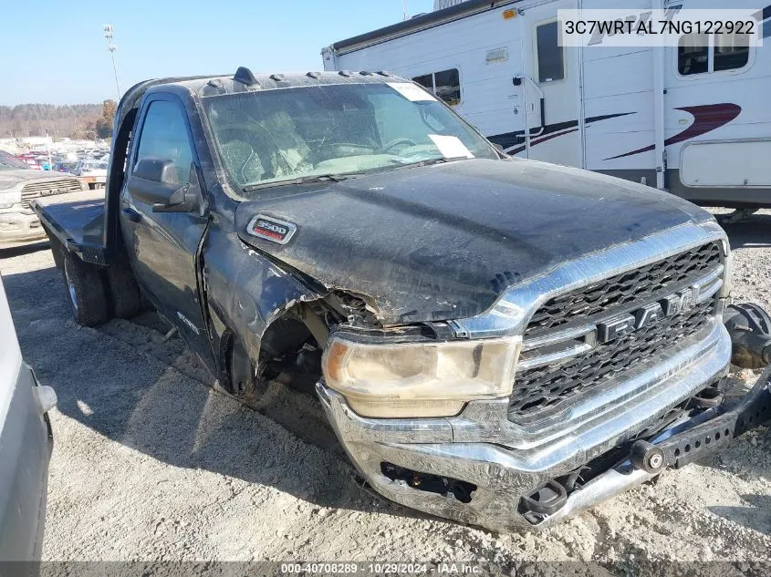 2022 Ram 3500 Chassis Tradesman/Slt VIN: 3C7WRTAL7NG122922 Lot: 40708289