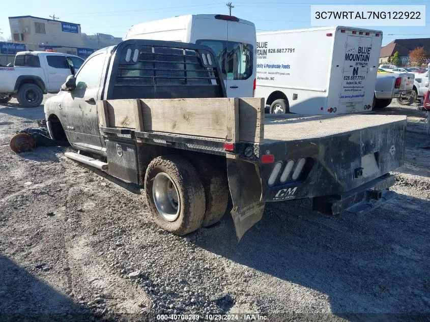 2022 Ram 3500 Chassis Tradesman/Slt VIN: 3C7WRTAL7NG122922 Lot: 40708289