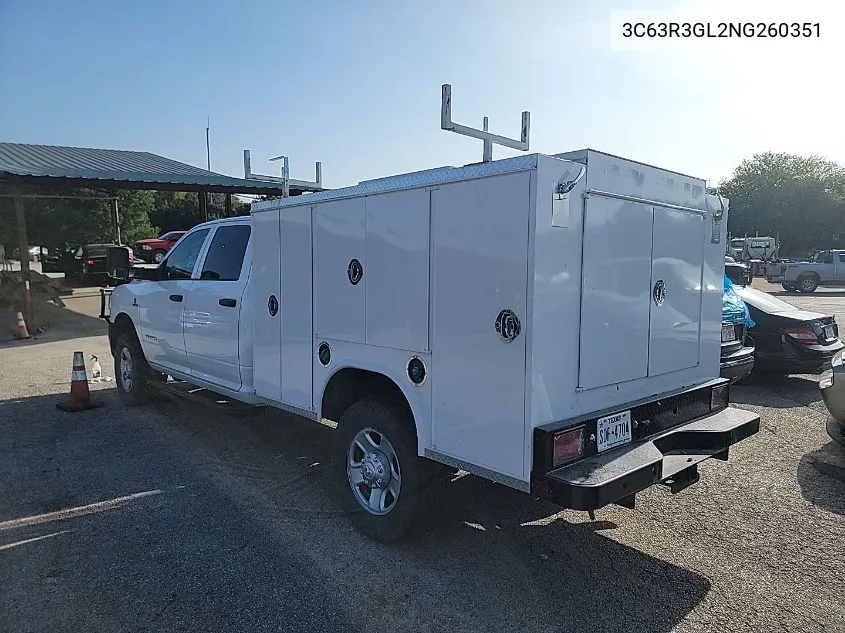 2022 Ram 3500 Tradesman VIN: 3C63R3GL2NG260351 Lot: 40876716