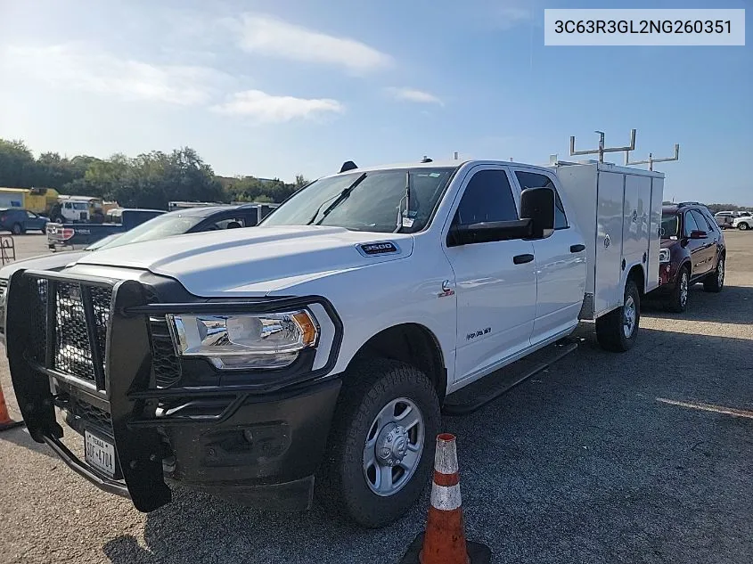 2022 Ram 3500 Tradesman VIN: 3C63R3GL2NG260351 Lot: 40876716