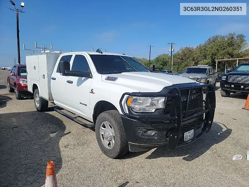 2022 Ram 3500 Tradesman VIN: 3C63R3GL2NG260351 Lot: 40876716