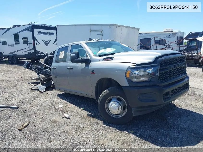 2023 Ram 3500 Tradesman 4X4 8' Box VIN: 3C63RRGL9PG644150 Lot: 39508054