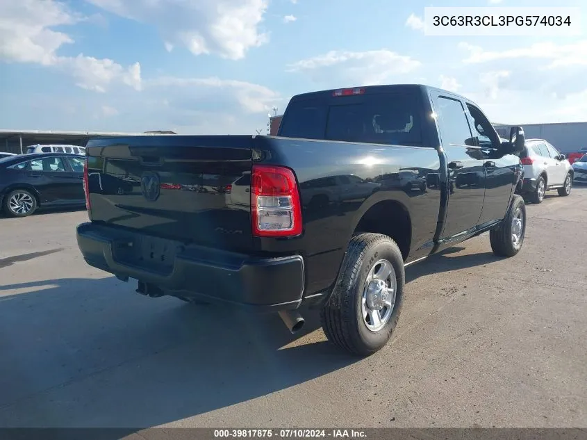 2023 Ram 3500 Tradesman 4X4 6'4 Box VIN: 3C63R3CL3PG574034 Lot: 39817875