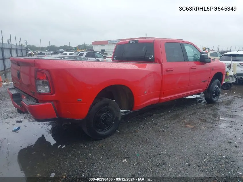 2023 Ram 3500 Big Horn VIN: 3C63RRHL6PG645349 Lot: 40296436