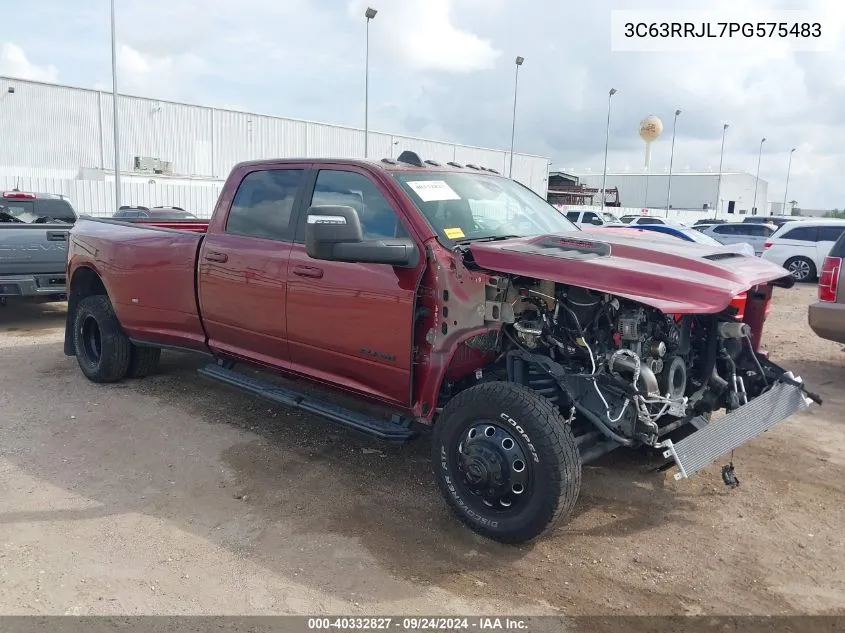 2023 Ram 3500 Laramie 4X4 8' Box VIN: 3C63RRJL7PG575483 Lot: 40332827