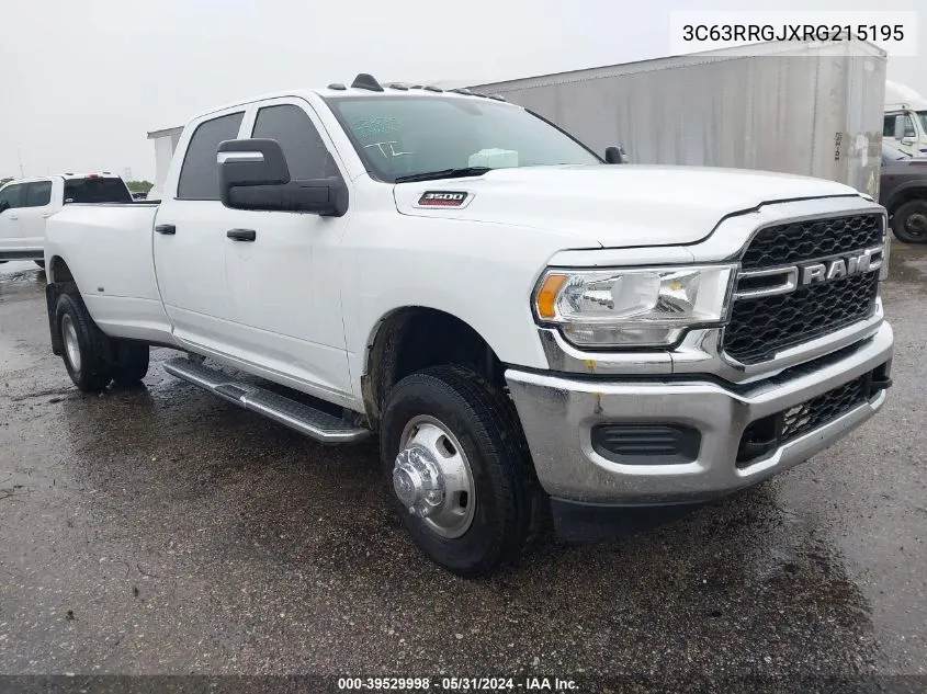 2024 Ram 3500 Tradesman 4X4 8' Box VIN: 3C63RRGJXRG215195 Lot: 39529998