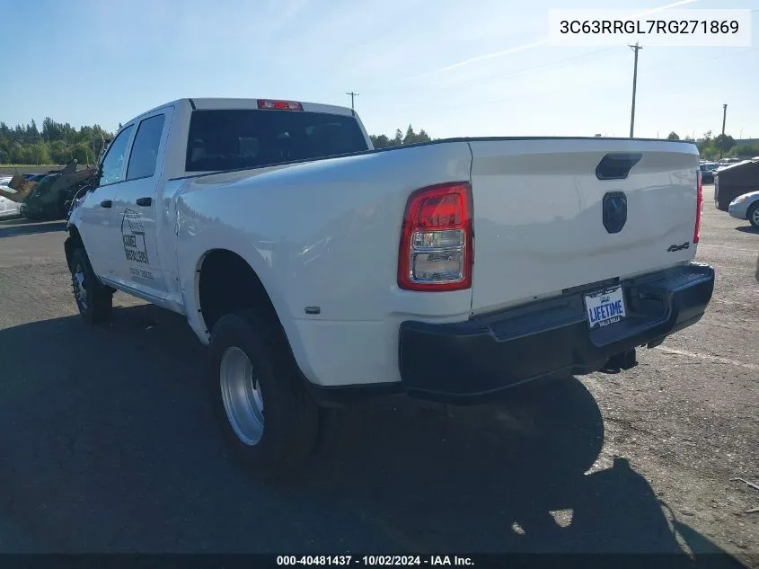 2024 Ram 3500 Tradesman 4X4 8' Box VIN: 3C63RRGL7RG271869 Lot: 40481437