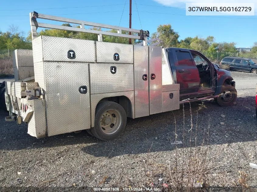 2016 Ram 5500 Chassis Tradesman/Slt/Laramie VIN: 3C7WRNFL5GG162729 Lot: 40587606