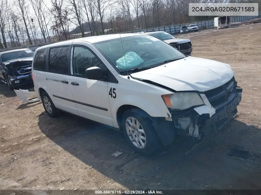 2013 Ram Cargo Tradesman VIN: 2C4JRGAG2DR671583 Lot: 38876715