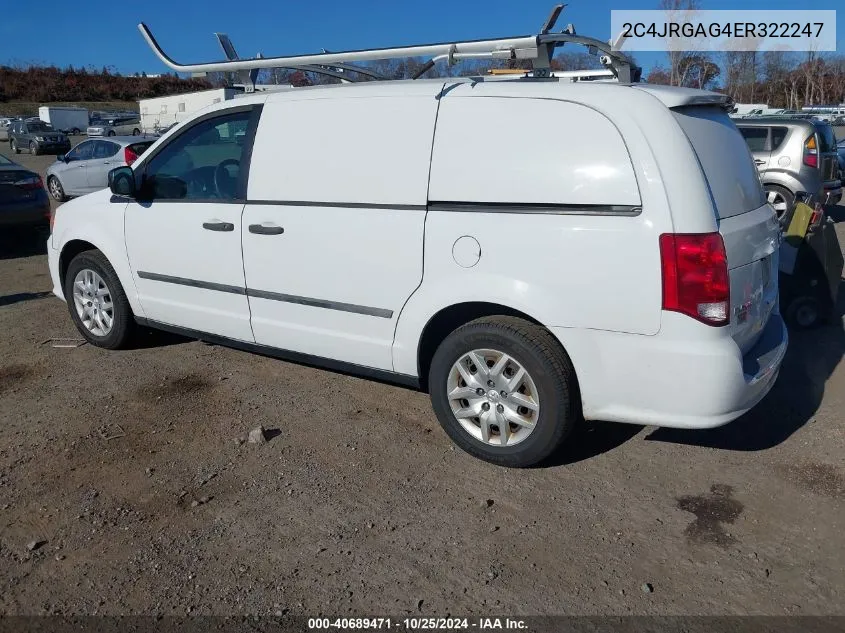 2C4JRGAG4ER322247 2014 Ram Cargo Tradesman