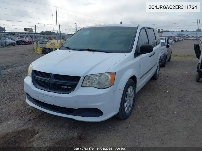 2014 Ram Cargo Tradesman VIN: 2C4JRGAG2ER311764 Lot: 40761170