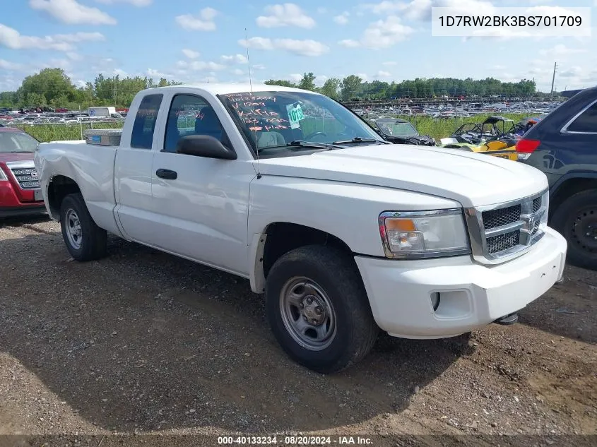 2011 Ram Dakota St VIN: 1D7RW2BK3BS701709 Lot: 40133234