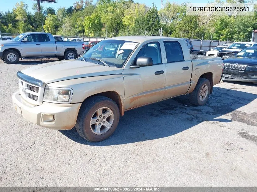 2011 Ram Dakota Bighorn/Lonestar VIN: 1D7RE3GK3BS626561 Lot: 40430962