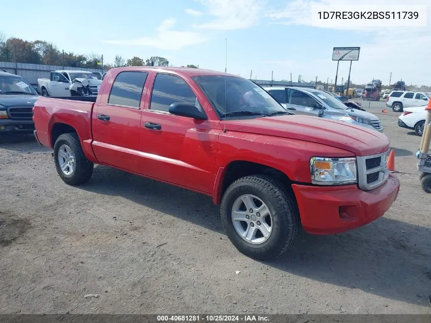 2011 Ram Dakota Bighorn/Lonestar VIN: 1D7RE3GK2BS511739 Lot: 40681281