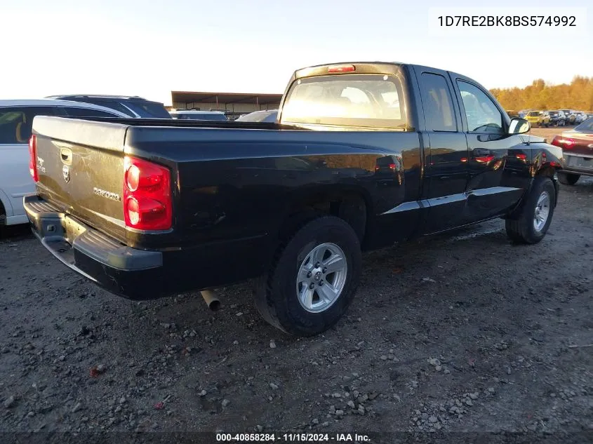 2011 Ram Dakota St VIN: 1D7RE2BK8BS574992 Lot: 40858284