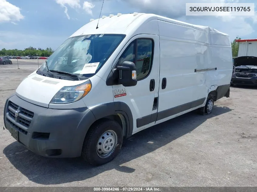 2014 Ram Promaster 3500 High Roof VIN: 3C6URVJG5EE119765 Lot: 39984246