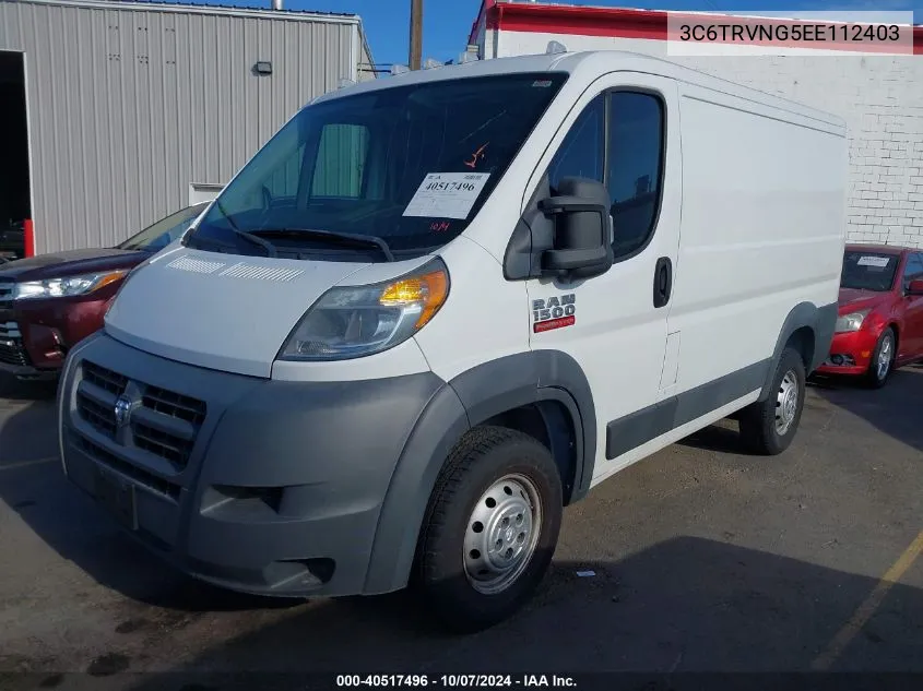 2014 Ram Promaster 1500 Low Roof VIN: 3C6TRVNG5EE112403 Lot: 40517496