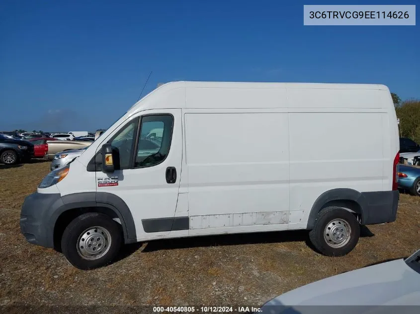 2014 Ram Promaster 2500 High Roof VIN: 3C6TRVCG9EE114626 Lot: 40540805