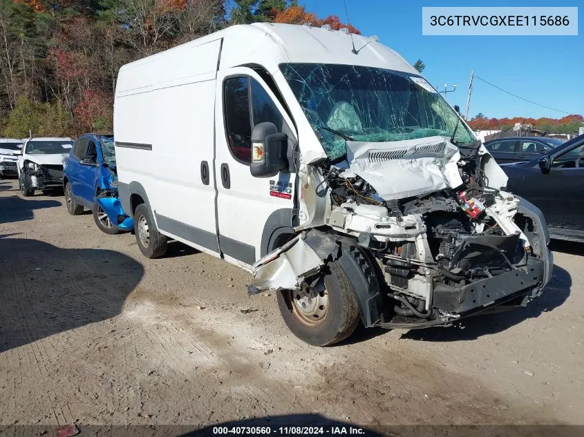 2014 Ram Promaster 2500 High Roof VIN: 3C6TRVCGXEE115686 Lot: 40730560