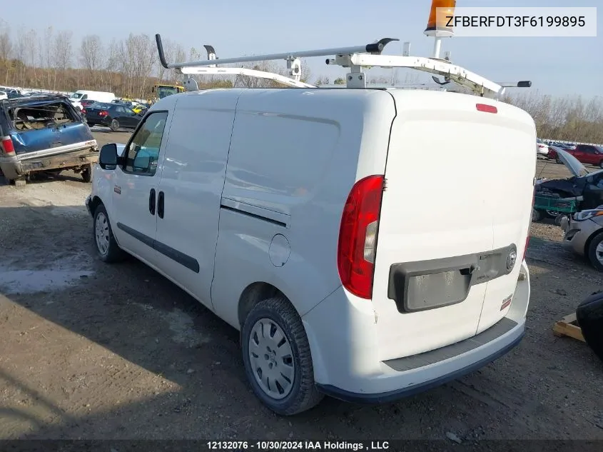 2015 Ram Promaster City Slt VIN: ZFBERFDT3F6199895 Lot: 12132076