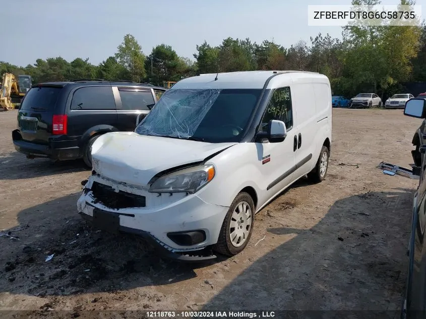 2016 Ram Promaster City Tradesman Slt VIN: ZFBERFDT8G6C58735 Lot: 12118763