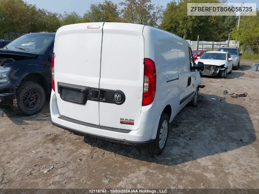 2016 Ram Promaster City Tradesman Slt VIN: ZFBERFDT8G6C58735 Lot: 12118763