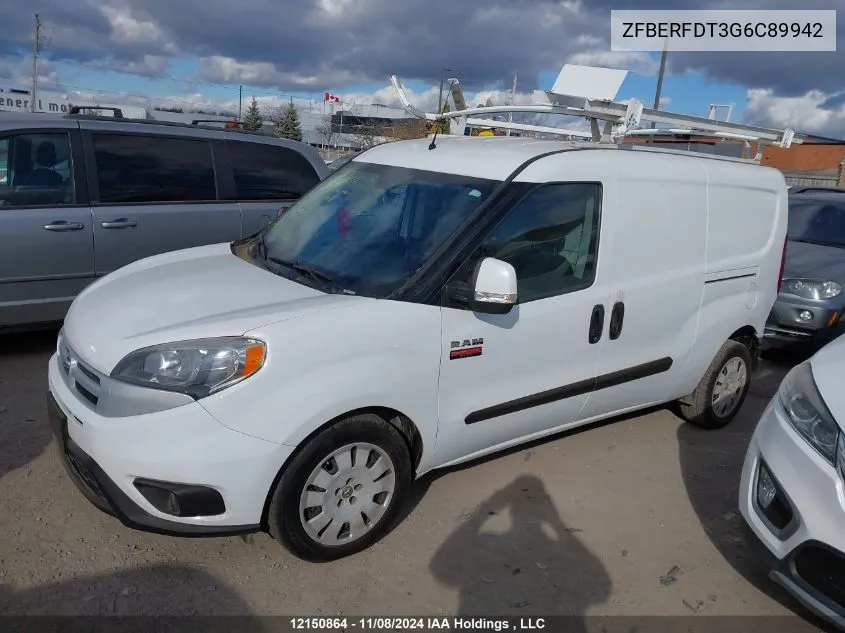 2016 Ram Promaster City Slt VIN: ZFBERFDT3G6C89942 Lot: 12150864