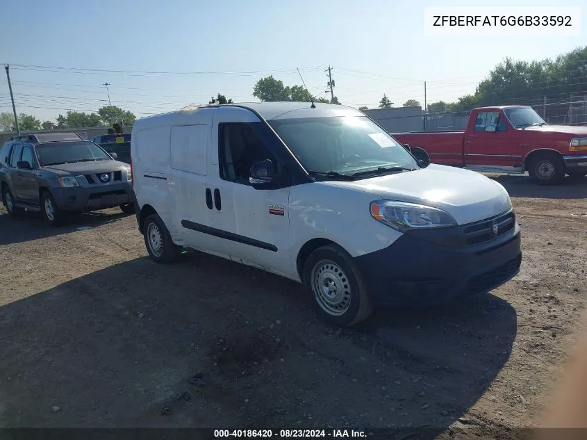 2016 Ram Promaster City Tradesman VIN: ZFBERFAT6G6B33592 Lot: 40186420