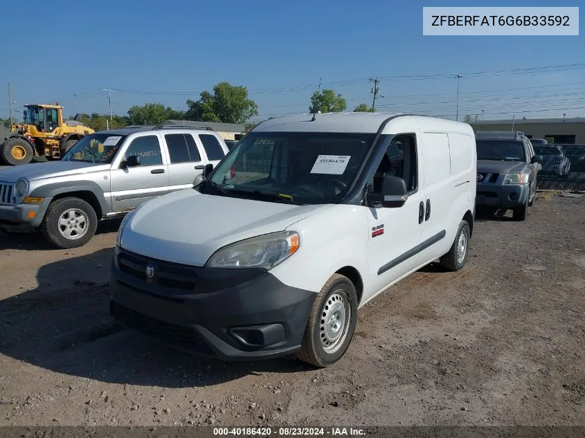 2016 Ram Promaster City Tradesman VIN: ZFBERFAT6G6B33592 Lot: 40186420