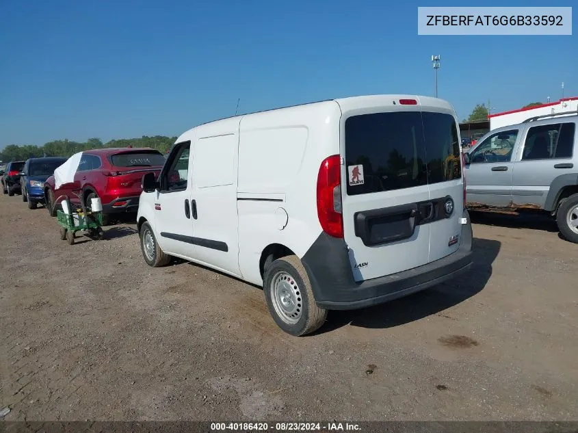 2016 Ram Promaster City Tradesman VIN: ZFBERFAT6G6B33592 Lot: 40186420