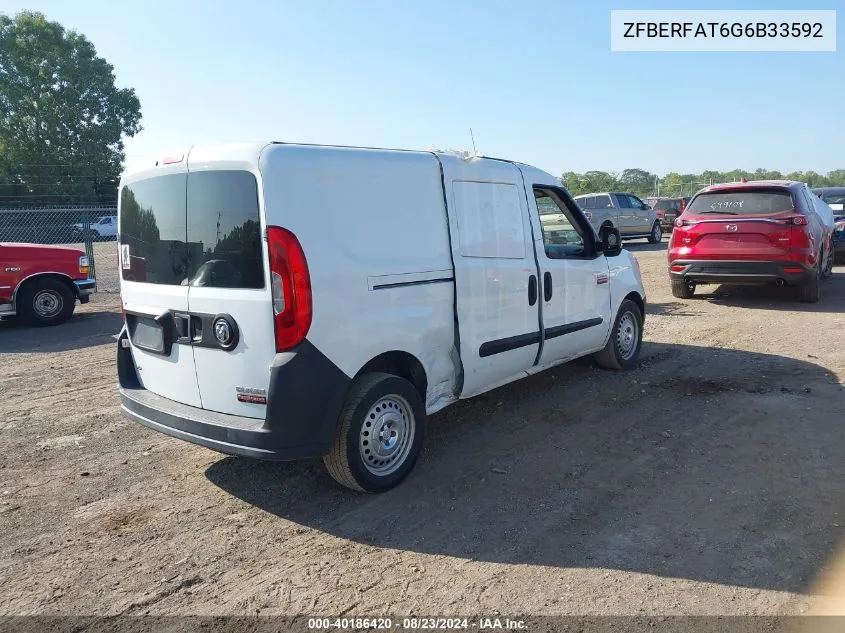 2016 Ram Promaster City Tradesman VIN: ZFBERFAT6G6B33592 Lot: 40186420