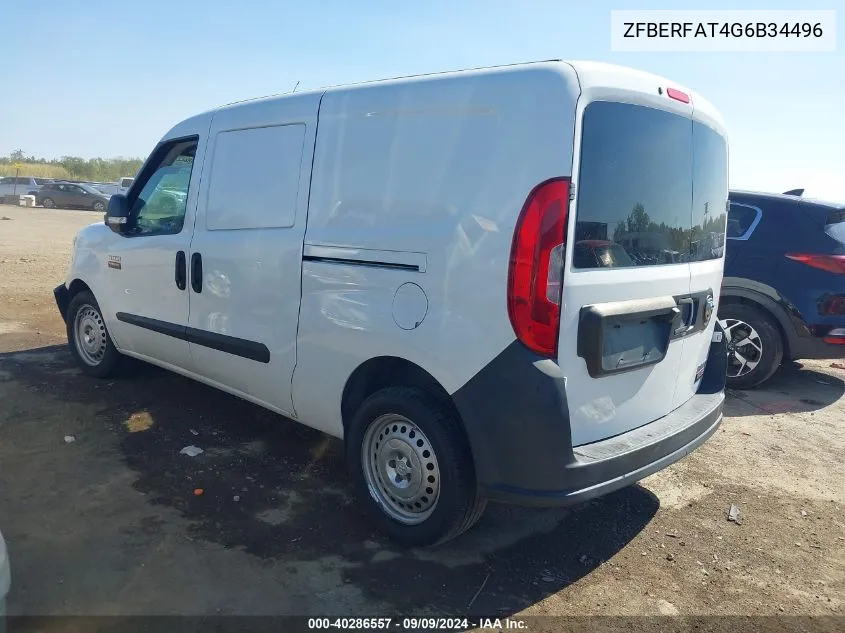 2016 Ram Promaster City Tradesman VIN: ZFBERFAT4G6B34496 Lot: 40286557