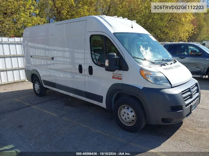 2016 Ram Promaster 2500 High Roof VIN: 3C6TRVDG2GE112203 Lot: 40598436