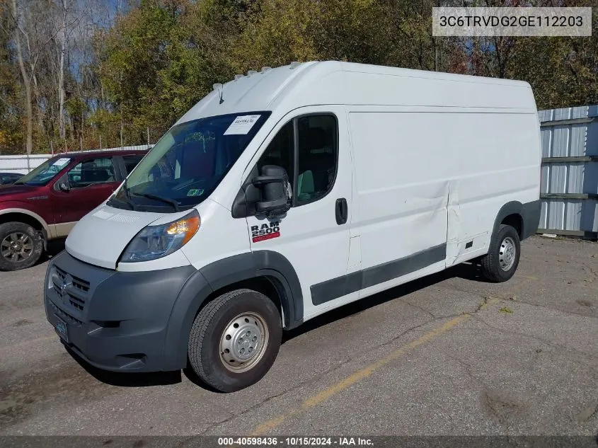 2016 Ram Promaster 2500 High Roof VIN: 3C6TRVDG2GE112203 Lot: 40598436