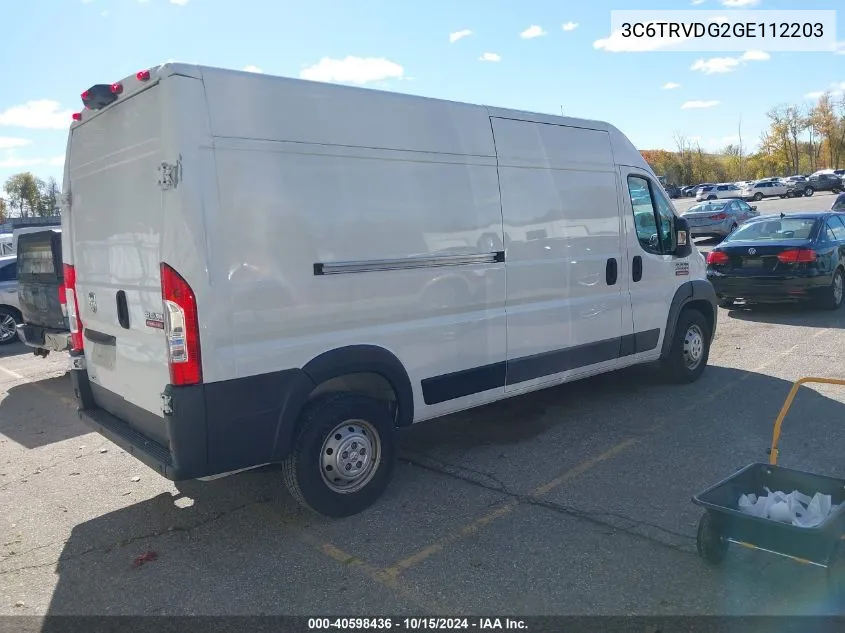 2016 Ram Promaster 2500 High Roof VIN: 3C6TRVDG2GE112203 Lot: 40598436