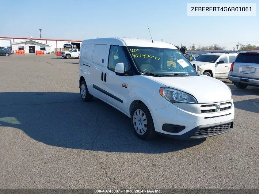 2016 Ram Promaster City Tradesman Slt VIN: ZFBERFBT4G6B01061 Lot: 40743097