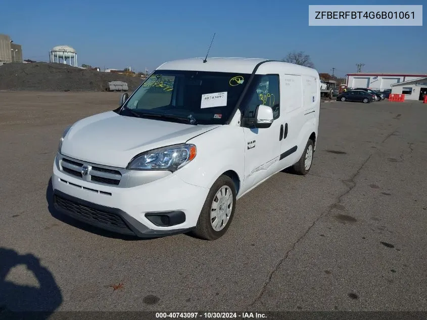 2016 Ram Promaster City Tradesman Slt VIN: ZFBERFBT4G6B01061 Lot: 40743097