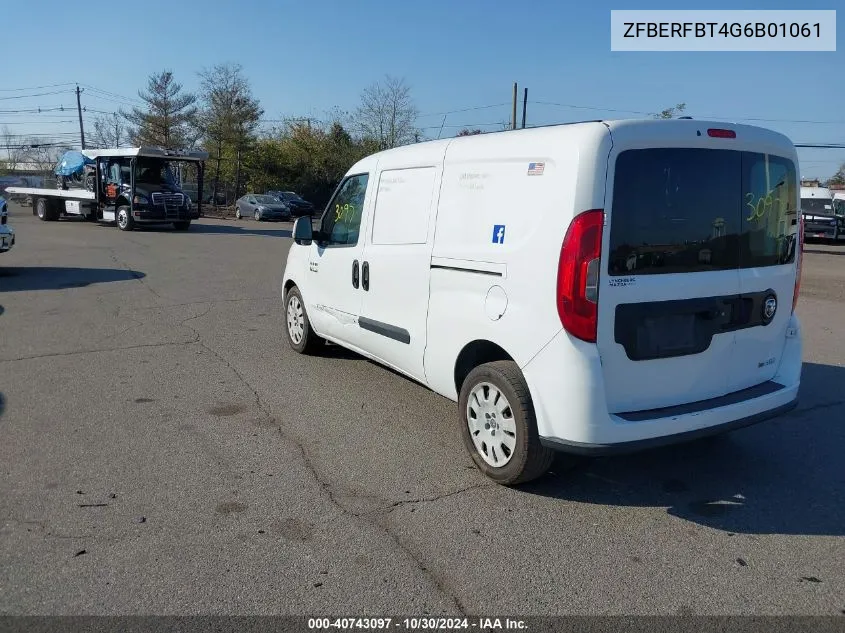 2016 Ram Promaster City Tradesman Slt VIN: ZFBERFBT4G6B01061 Lot: 40743097