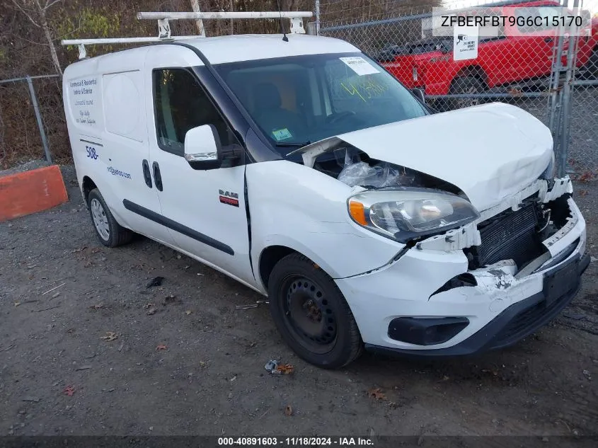 2016 Ram Promaster City Tradesman Slt VIN: ZFBERFBT9G6C15170 Lot: 40891603