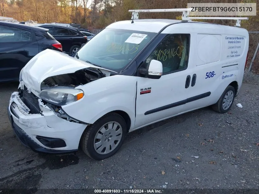 2016 Ram Promaster City Tradesman Slt VIN: ZFBERFBT9G6C15170 Lot: 40891603