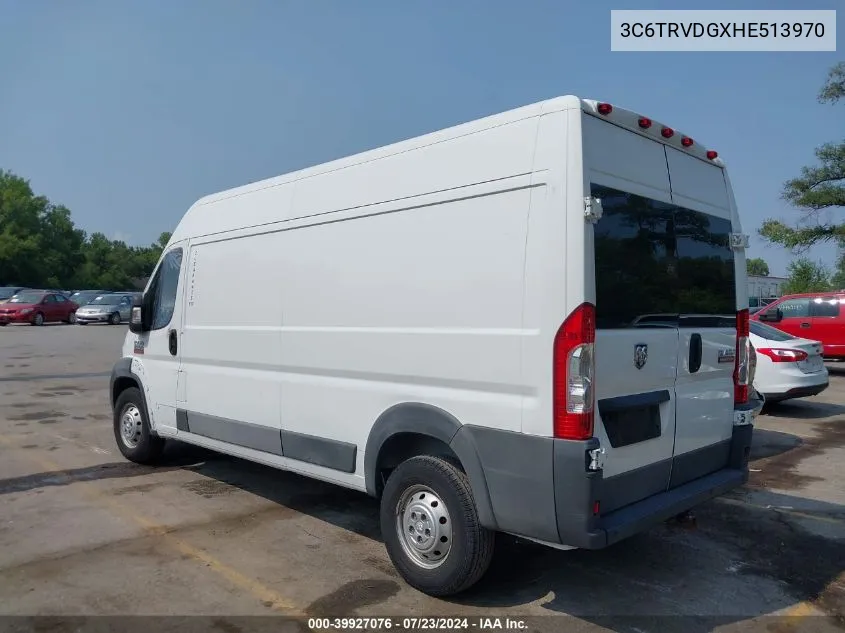 2017 Ram Promaster 2500 High Roof 159 Wb VIN: 3C6TRVDGXHE513970 Lot: 39927076