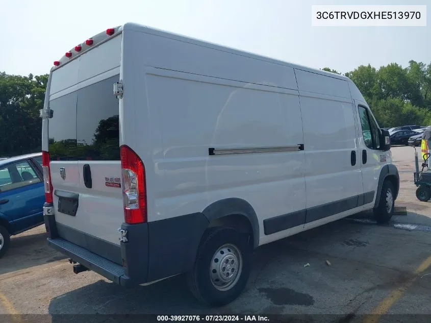 2017 Ram Promaster 2500 High Roof 159 Wb VIN: 3C6TRVDGXHE513970 Lot: 39927076