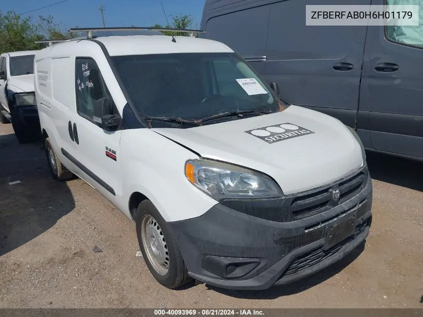 2017 Ram Promaster City Tradesman VIN: ZFBERFAB0H6H01179 Lot: 40093969